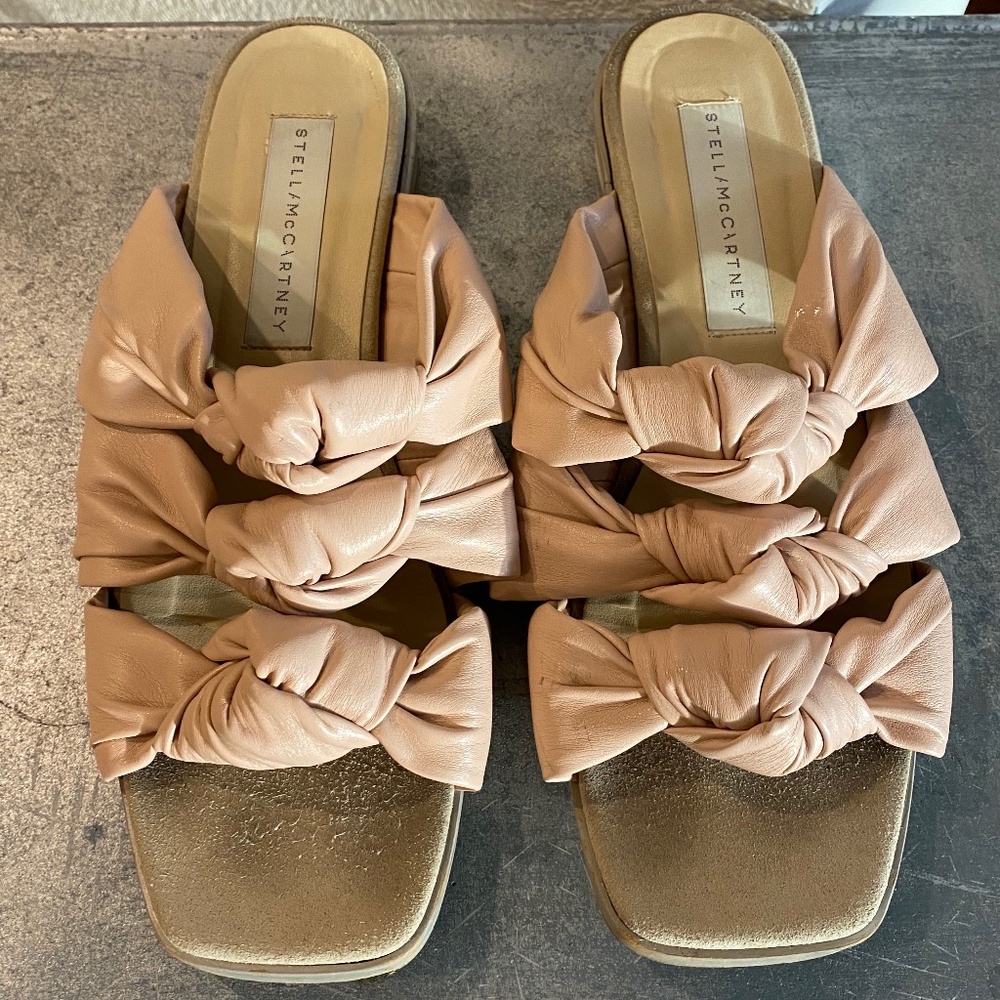 Stella McCartney Knot Faux Leather Sandals